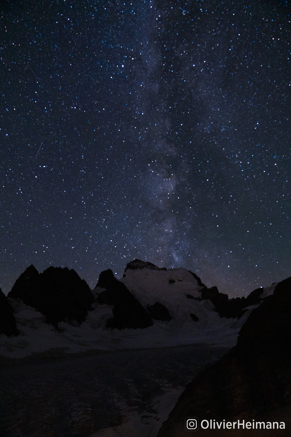 Voie Lact&eacute;e sur le D&ocirc;me des Ecrins